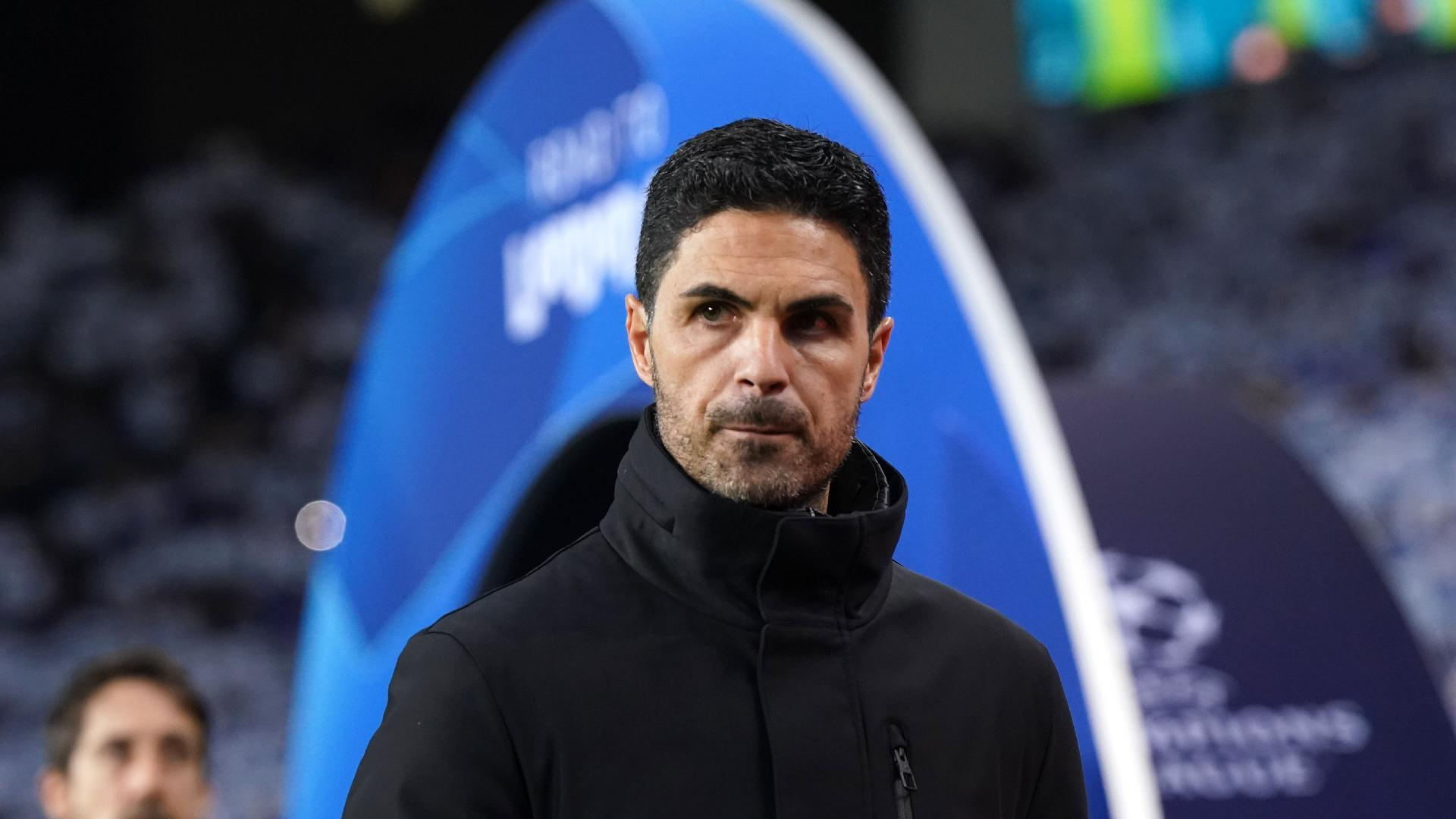 Bradley Collyer/PA : Arsenal manager Mikel Arteta before the UEFA Champions League match at Estadio do Dragao in Porto.