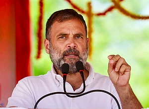 PTI : Congress leader Rahul Gandhi addresses an election campaign rally ahead of Lok Sabha polls