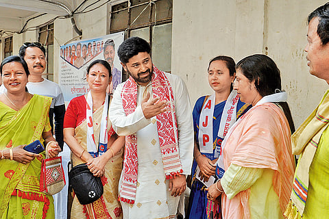 Lurinjyoti Gogoi on the campaign trail