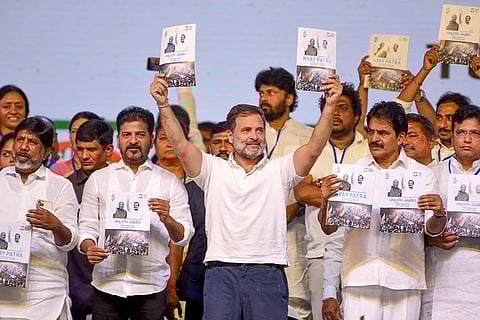 Congress releases 'Nyay Patra' in Hyderabad