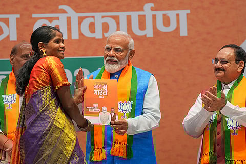 BJP releases manifesto for LS polls