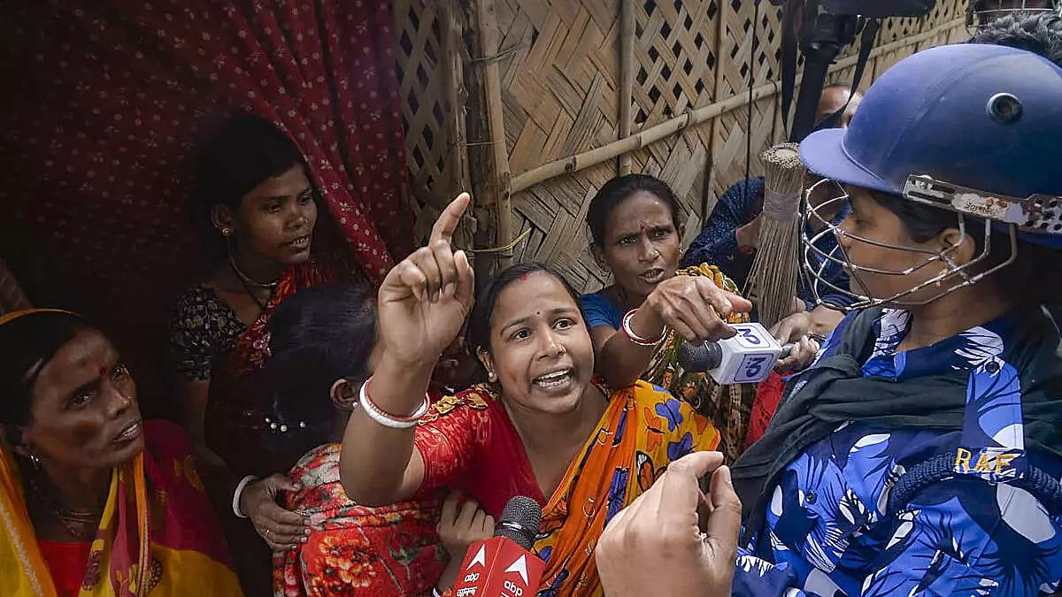 File Photo  : A Women surrenders in court in regards to the sandeshkhali case |
