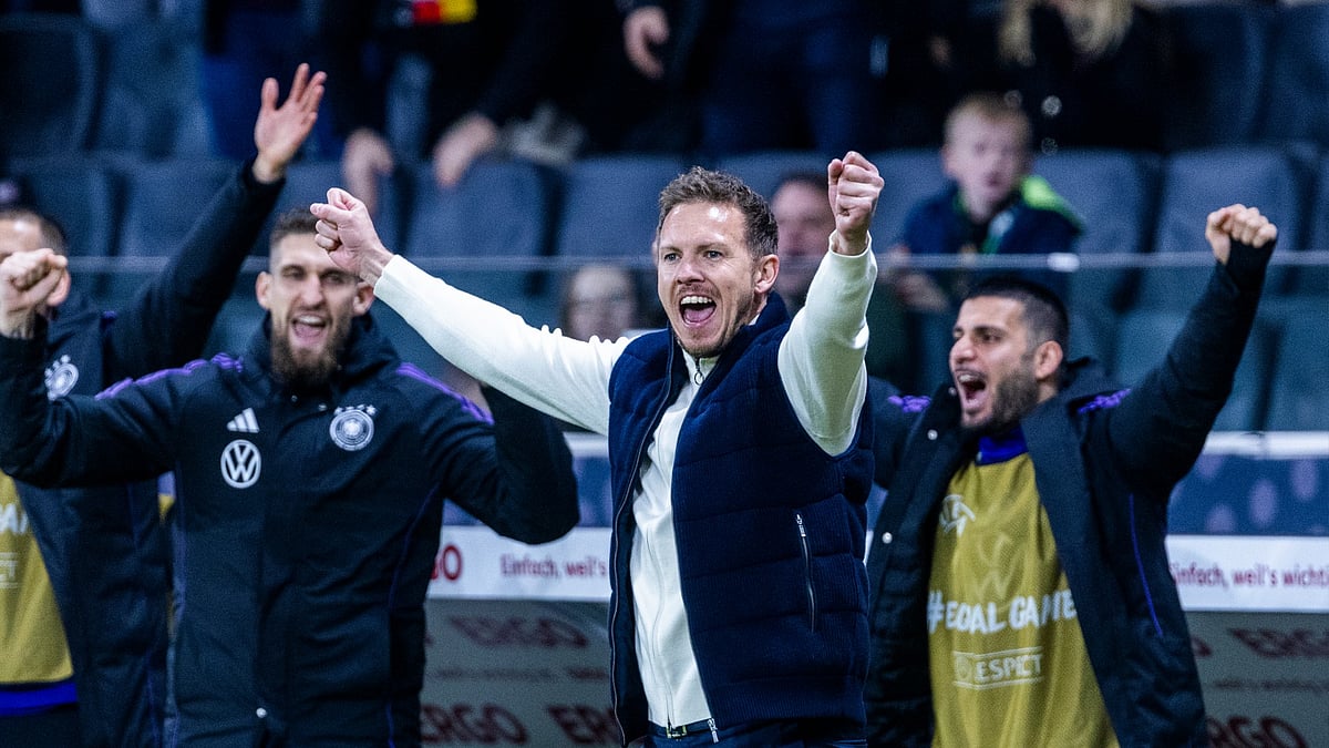 Julian Nagelsmann (centre) is leading Germany at Euro 2024 in June.