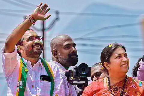 Smriti Irani campaigns in Wayanad