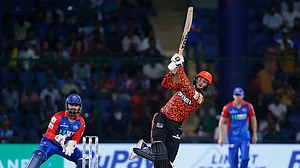 AP : SRH's Travis Head (89, 32 balls) and Abhishek Sharma (46, 12 balls) took power play to a different level