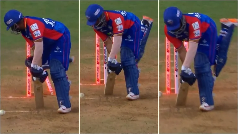 As the uprooted leg stump fell unconscious on the ground, the crowd at the Wankhede Stadium erupted in joy and Shaw could only walk back to the pavilion still calculating what had hit him. - Composite IPL screenshots