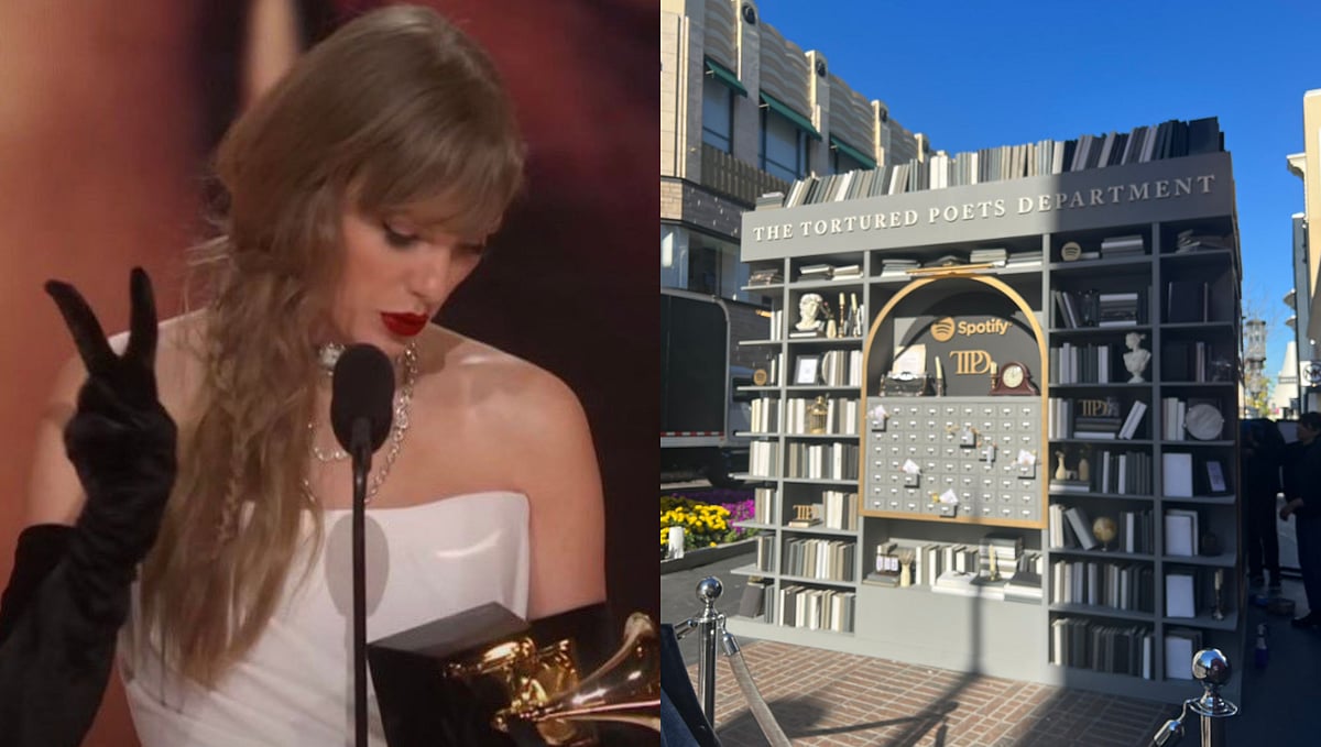 Easter Eggs at the TTPD Spotify Library in LA - Twitter