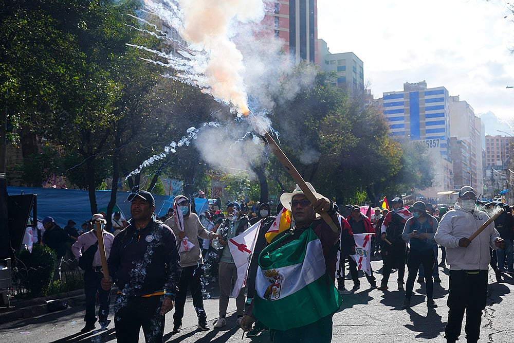 | Photo: AP/Juan Karita : Bolivia Protest
