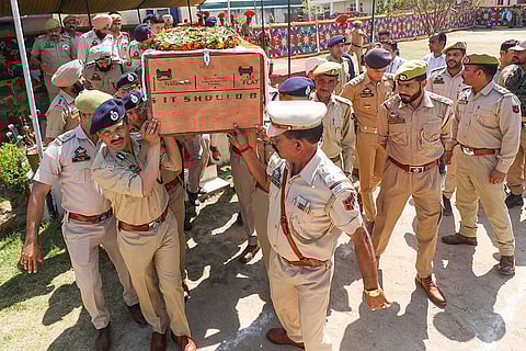 Wreath laying of sub-inspector Deepak Sharma
