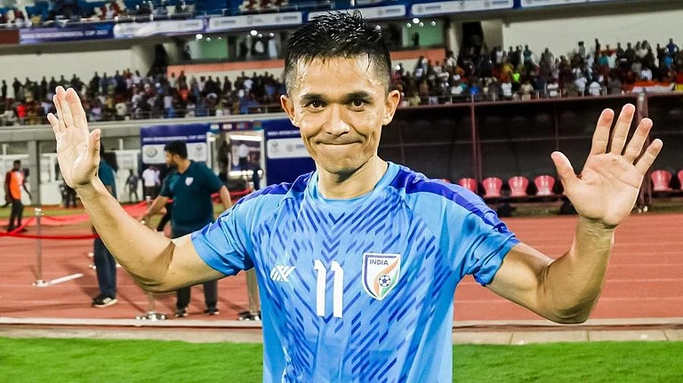 Indian captain Sunil Chhetri will play his last international football match on 6th June against Kuwait. - Photo: X/ @IndSuperLeague