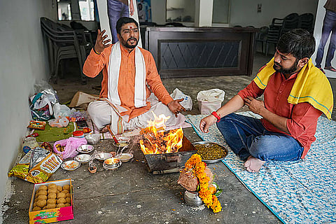 Kanhaiya Kumar performs 'puja