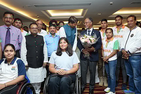 The Indian contingent received a send-off for the World Para Athletics Championships 2024 in Kobe.