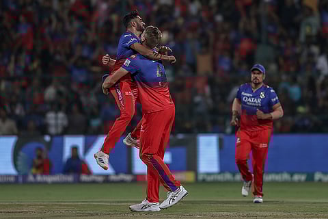 Mohammed Siraj with Cameron Green