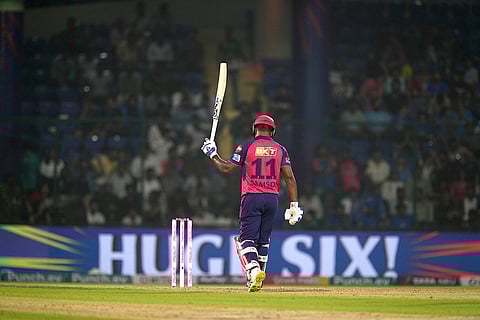 Sanju Samson celebrates 50 Runs