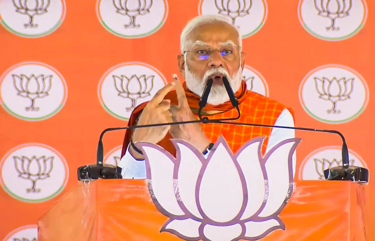 Prime Minister Narendra Modi at an election rally on May 7 - PTI