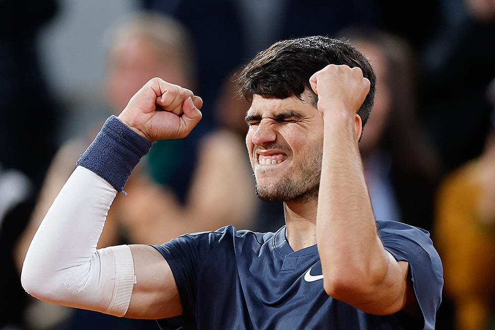 | Photo: AP/Jean-Francois Badias : French open 2024: Carlos Alcaraz vs Jesper de Jong