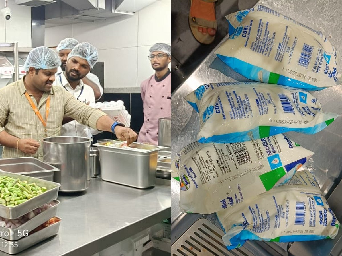 X/@cfs_telangana : Expired packets of curd and milk were also found during the raid at Rameswaram Cafe. 