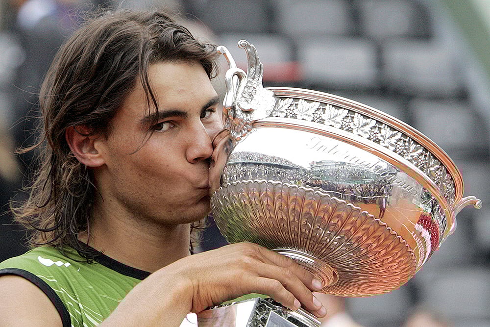 | Photo: AP/Michel Euler, FIle : French Open Nadal's Titles Tennis No. 1: 2005