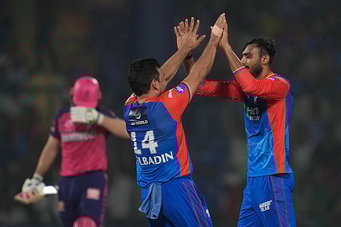 Axar Patel celebrates Jos Buttler's wicket