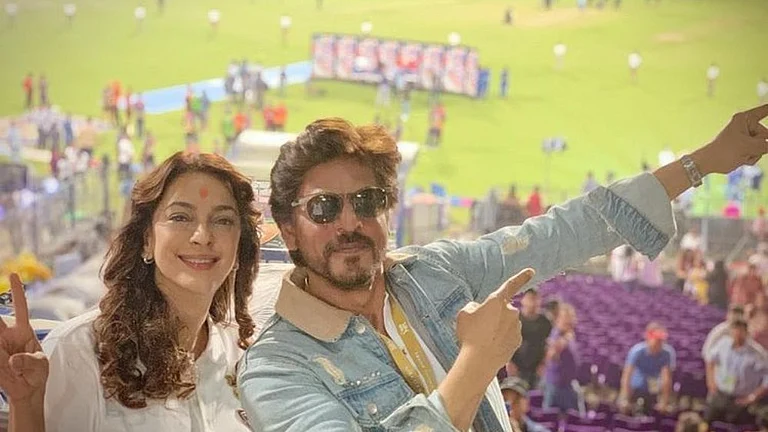 Juhi Chawla with Shah Rukh Khan - Instagram