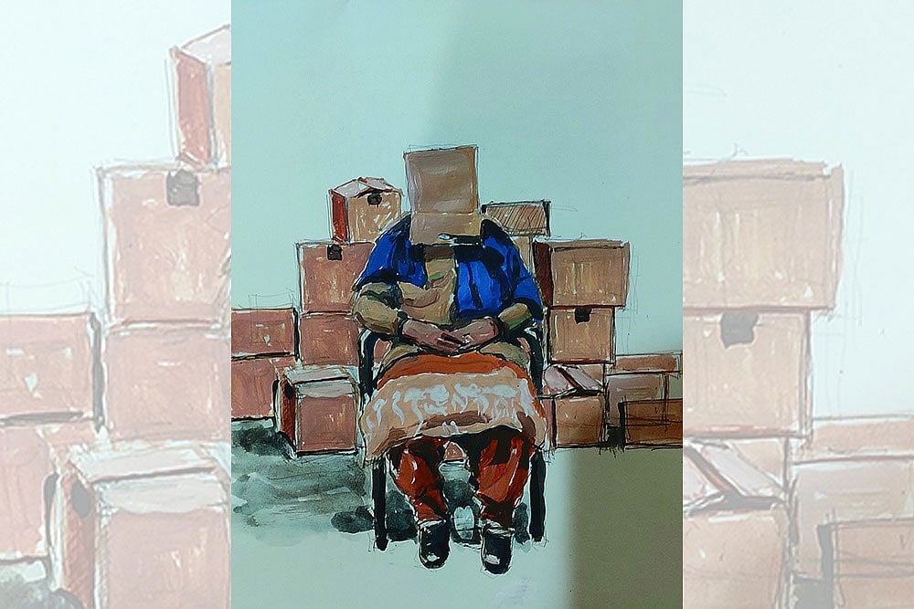 Artwork by Salman Lone titled ‘Stack of Dreams’ symbolises confinement and sacrifice 