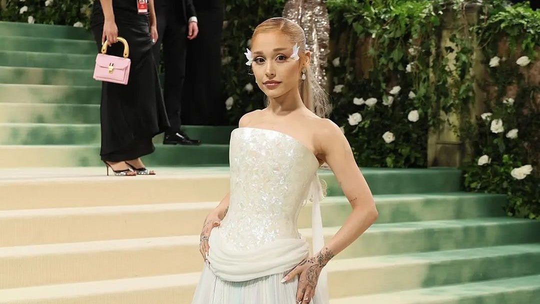 Instagram : Ariana Grande in a Loewe dress at the Met Gala 2024
