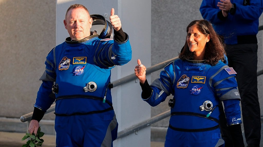 AP : Butch Wilmore (L) and Sunita Williams have been at the ISS since June | 