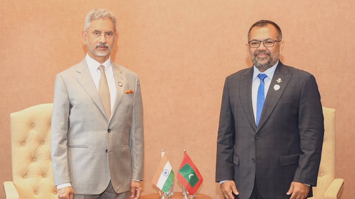 PTI : Development Of India-Maldives Ties Moosa Zameer and S Jainshankar  