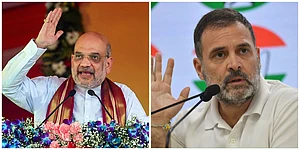 PTI : Union Home Minister Amit Shah (L), Congress MP Rahul Gandhi (R)