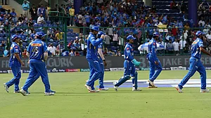 BCCI : Mumbai Indians in action during match 41 of IPL 2024 against DC on April 27.