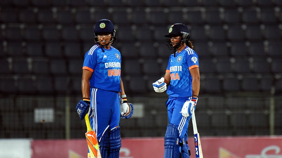 BCCI Women  : India national women's cricket team in action during the 4th T20I match against Bangladesh on May 6, 2024. 