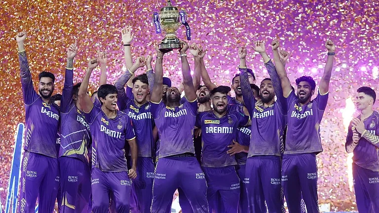 Kolkata Knight Riders after winning the IPL 2024 trophy. - BCCI/IPL