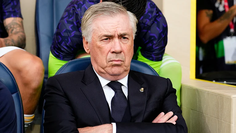 Carlo Ancelotti's Real Madrid were held to a 4-4 draw with Villarreal on Sunday. - null