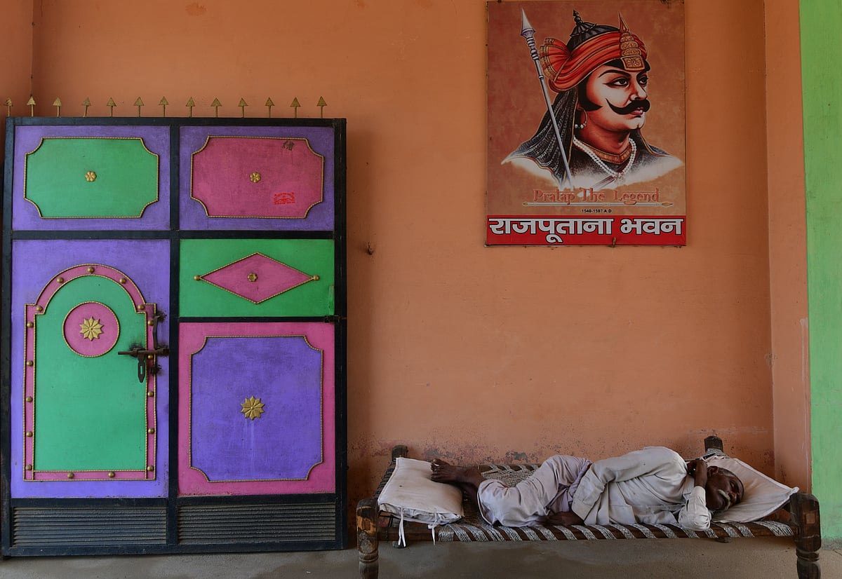 Tribhuvan Tiwari : A sleeping Rajput in his house - Saharanpur