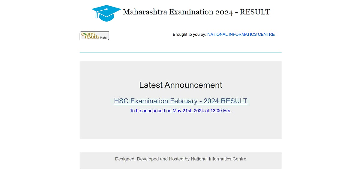 Screengrab from official website : Maharashtra Board HSC Result Declared | 