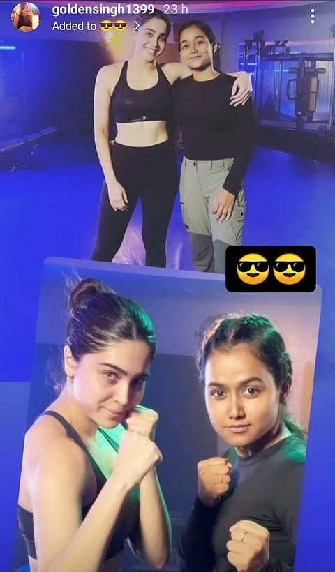 Sharvari Wagh with her trainer