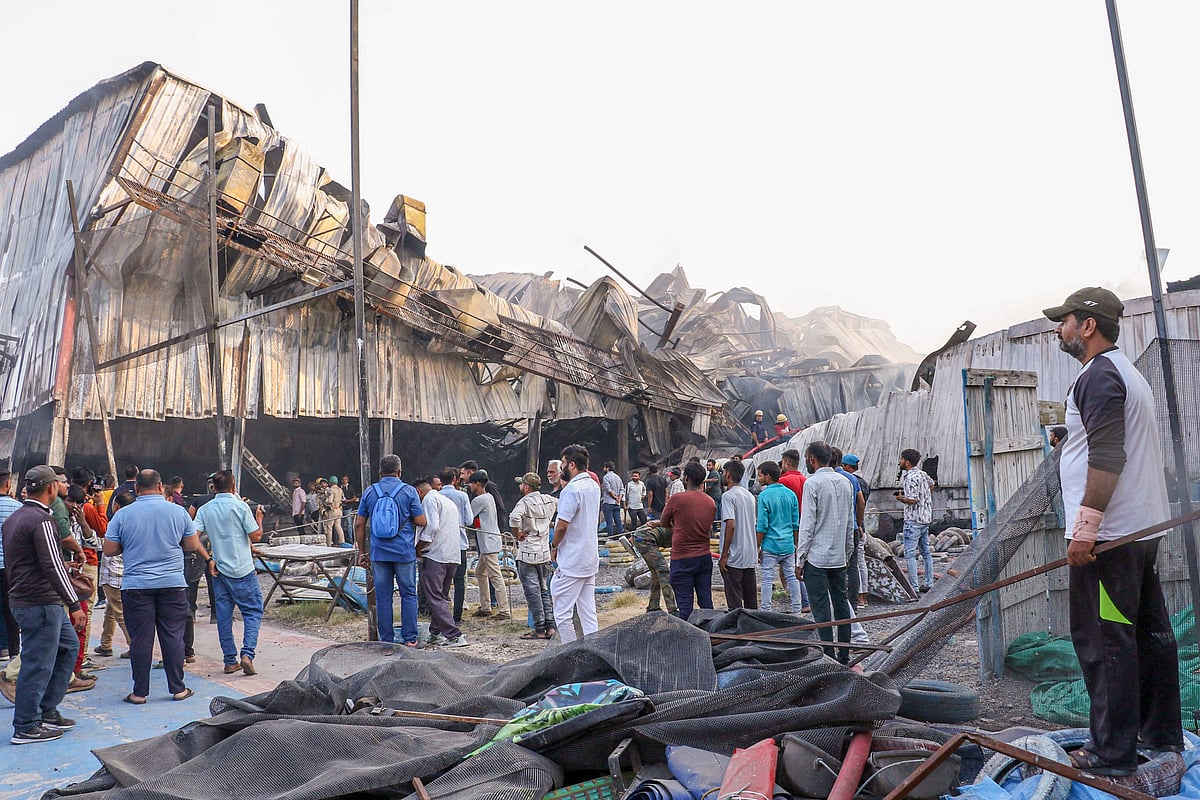 Visuals from the scene of the fire tragedy at Rajkot's TRP Game Zone |  - PTI