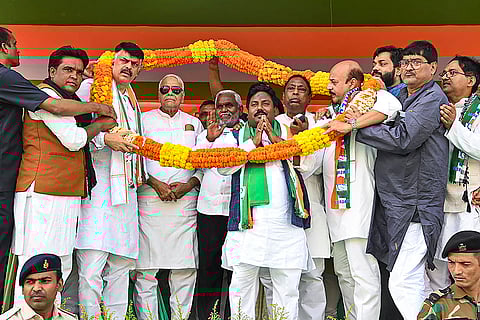 INDIA bloc candidate nomination rally