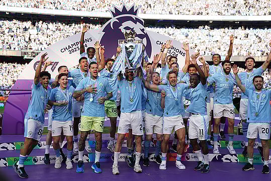 EPL: Man City Win 4th Straight Title With 3-1 Win Over West Ham On Final Day - In Pics