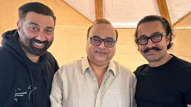 Sunny Deol, Rajkumar Santoshi, Aamir Khan for Lahore: 1947 - Instagram