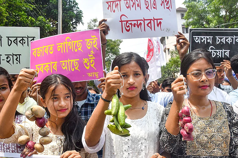 Protest against the price rise in india
