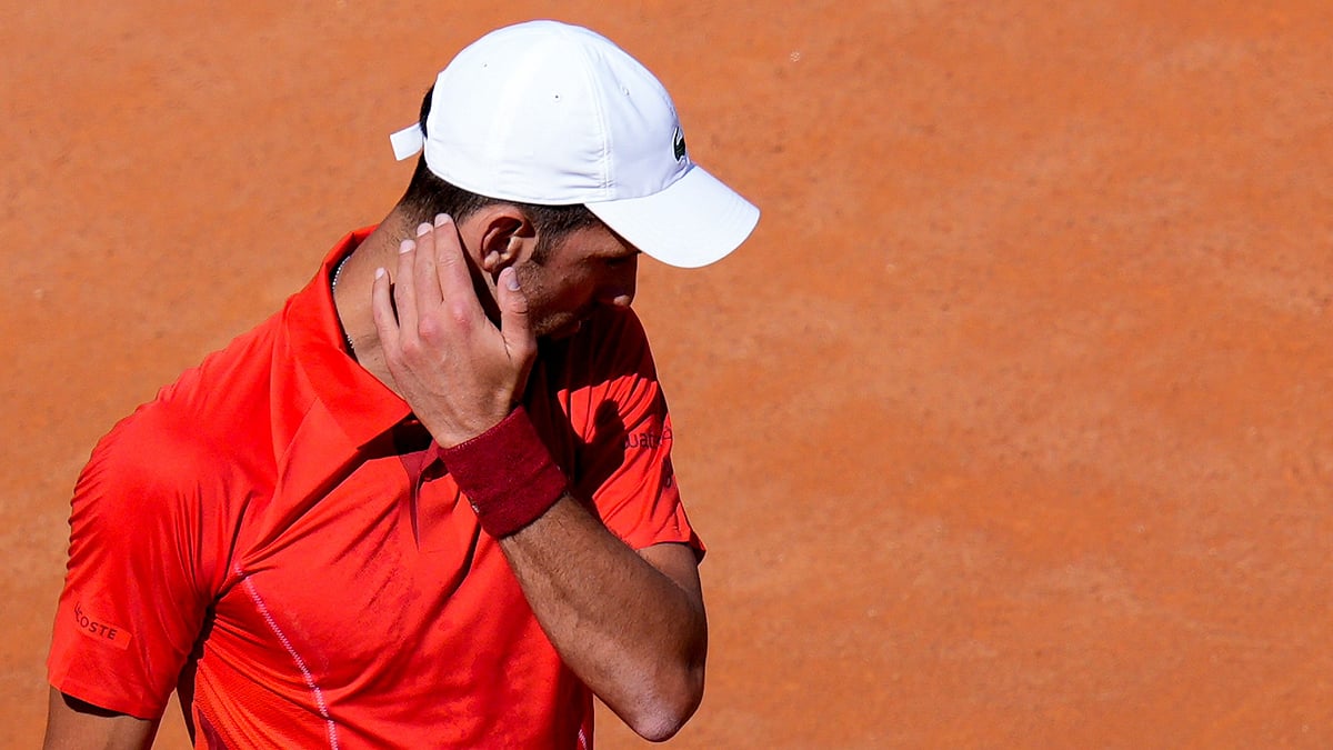 Novak Djokovic was eliminated on Sunday at the Italian Open. - File Photo