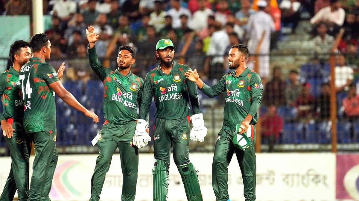 X | Bangladesh Cricket : Bangladesh National Cricket team celebrates their 1st T20I match win over Zimbabwe on May 3, Friday at the Zahur Ahmed Chowdhury Cricket Stadium, in Chattogram. 