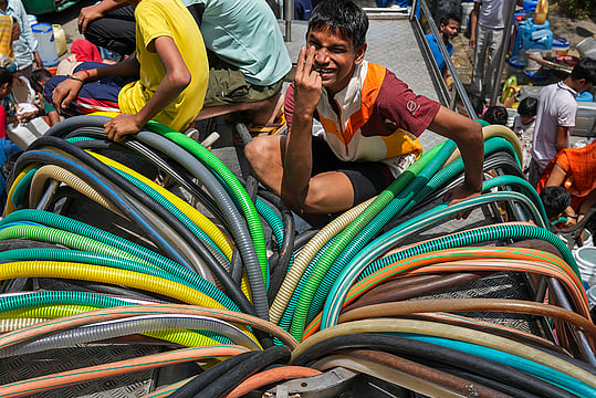 Delhi: Residents Collect Drinking Water From Tankers Amid Heatwave-triggered Water Crisis | See Pics