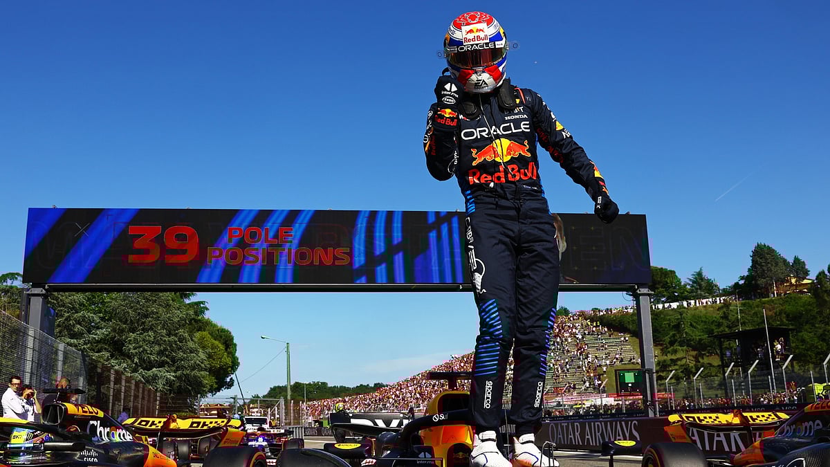 Max Verstappen recorded a best time of 1:14.746 around the track in the final qualification session for Sunday’s race.