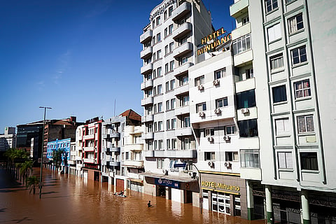 View of flooded street