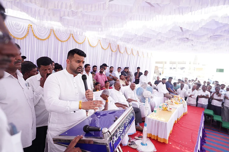 Prajwal Revanna is the BJP-JD(S) alliance candidate for the Lok Sabha polls from Hassan, which went to the polls on April 26.
- X/@iPrajwalRevanna