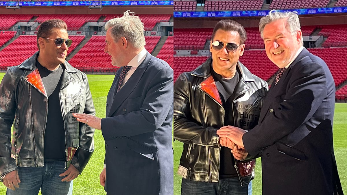 x : Salman Khan with Barry Gardiner