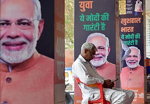 Tribhuvan Tiwari : Man relaxes after campaigning in Hisar Haryana (representative image)