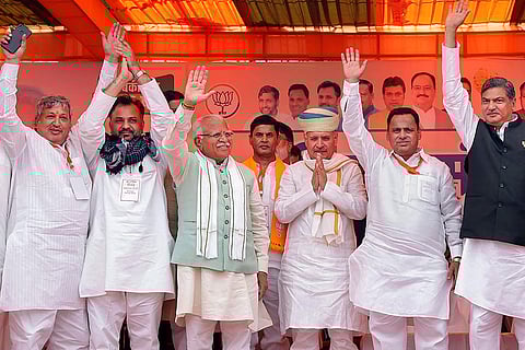 Manohar Lal campaigns for LS polls